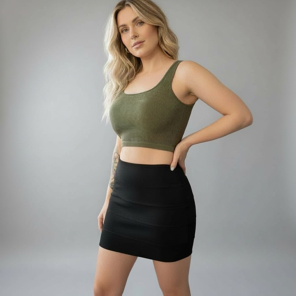 Forever 21 | Black Bandage Mini Skirt Bodycon Stretch High Waist Small